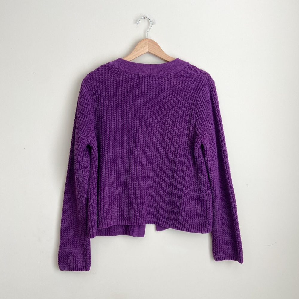 L.L. Bean Purple Women's Cardigan Sweater - Picture 7 of 8